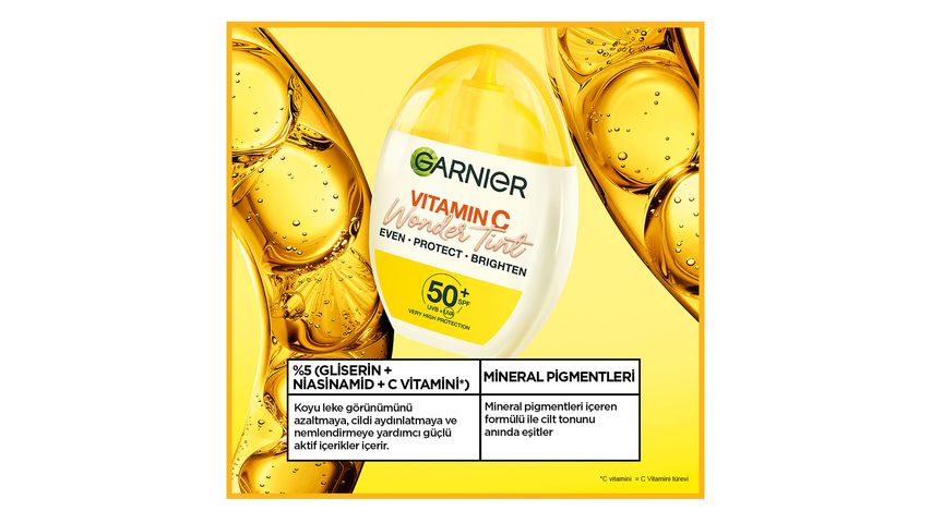 Garnier C Vitamini Wonder Tint 3 Etki 1 Arada Renkli Nemlendirici Orta Ton