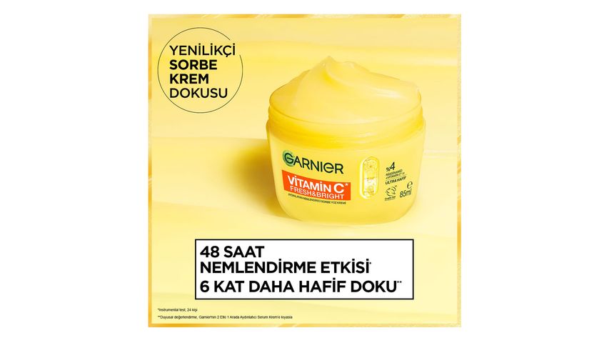 Garnier Vitamin C Fresh & Bright Illuminating Moisturizing Sorbet Face Cream 85 ml