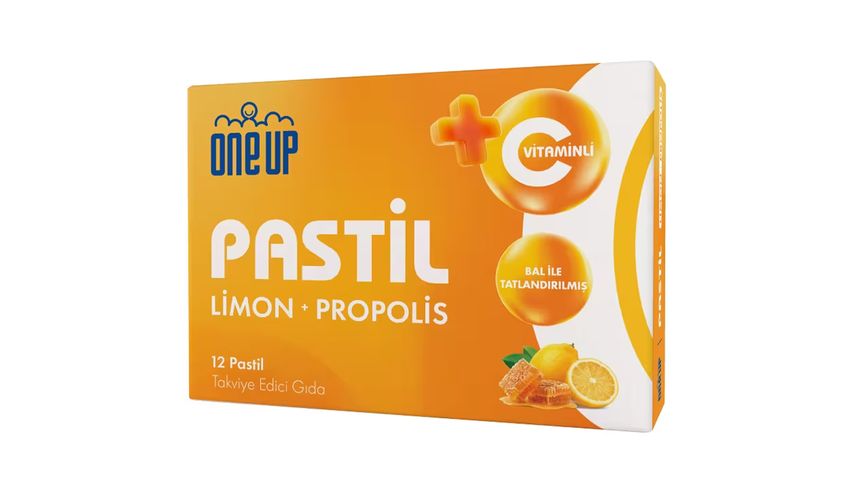 One Up Pastil Propolis & Limon 12 Pastil Ballı