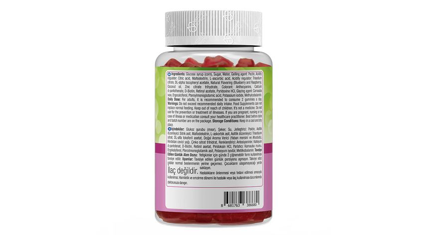 Nature's Supreme HSN Gummies Form Kırmızı Meyveler 60'lı