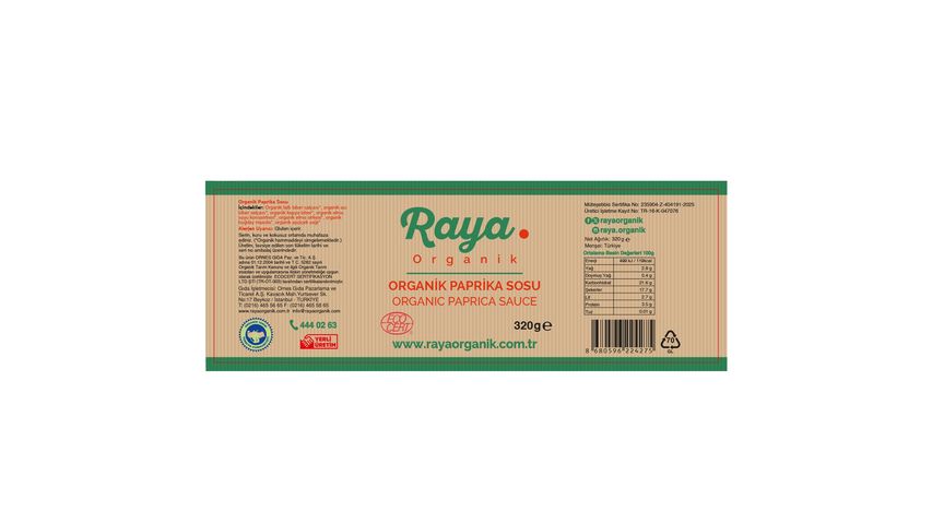 Raya Organic Paprika Sauce 320 g