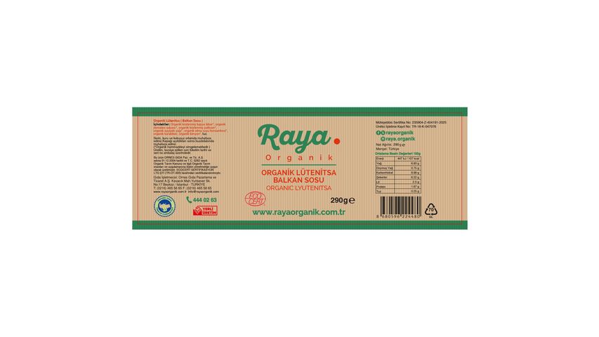 Raya Organic Lutenitsa Balkan Sauce 290 g