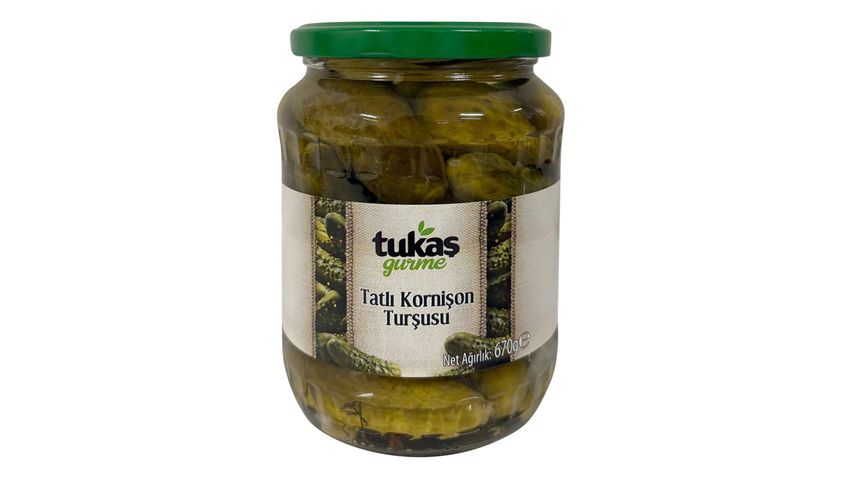 Tukaş Sweet Gherkin Pickles 670 g