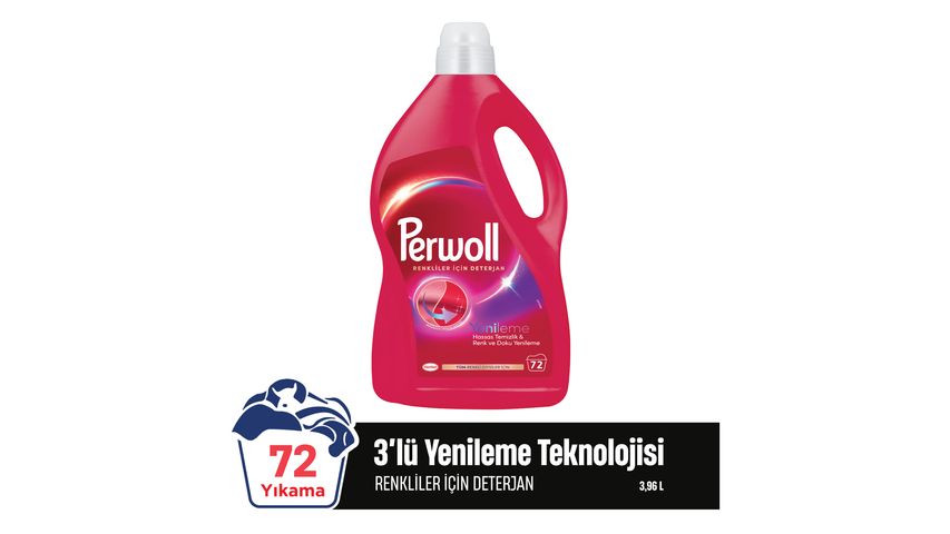 Perwoll Renkliler Hassas Bakım Sıvı Çamaşır Deterjanı 72 Yıkama 3960 ml