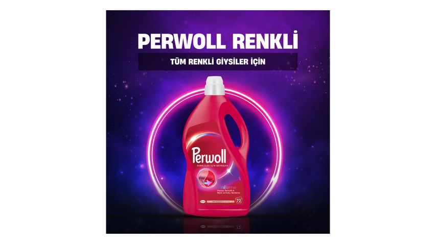 Perwoll Renkliler Hassas Bakım Sıvı Çamaşır Deterjanı 72 Yıkama 3960 ml