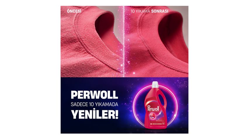 Perwoll Renkliler Hassas Bakım Sıvı Çamaşır Deterjanı 72 Yıkama 3960 ml