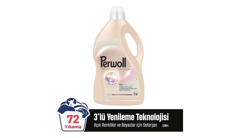 Perwoll Açık Renkliler İçin Hassas Sıvı Bakım Deterjanı 72 Yıkama 3960 ml