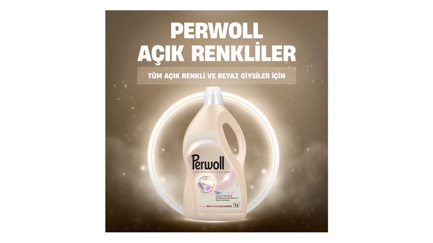 Perwoll Açık Renkliler İçin Hassas Sıvı Bakım Deterjanı 72 Yıkama 3960 ml