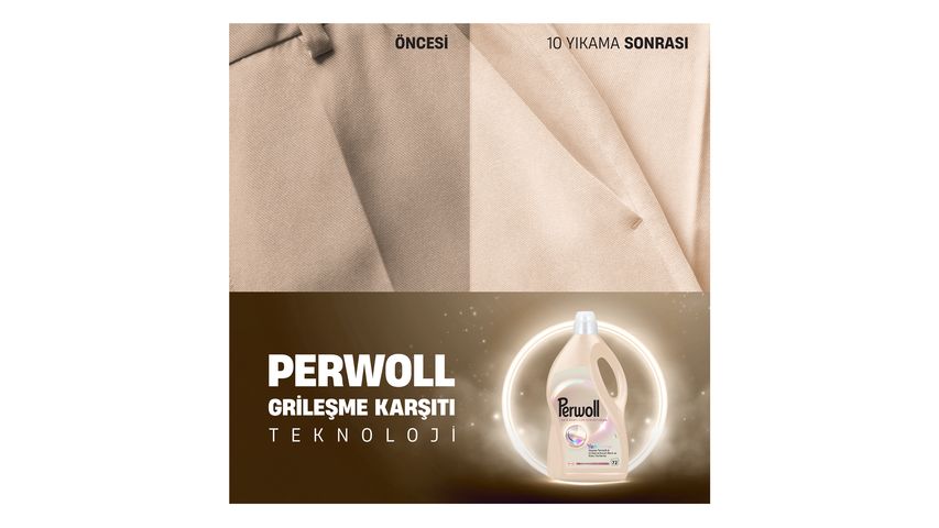 Perwoll Açık Renkliler İçin Hassas Sıvı Bakım Deterjanı 72 Yıkama 3960 ml