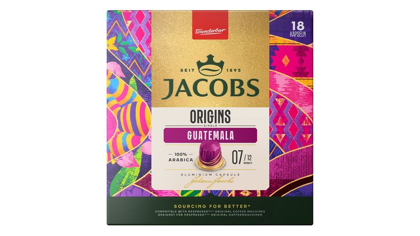 Jacobs Origins Guatemala Coffee Capsules 18 pcs
