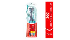 Colgate 360 Complete Oral Cleaning All-round Protection Medium Toothbrush 1+1