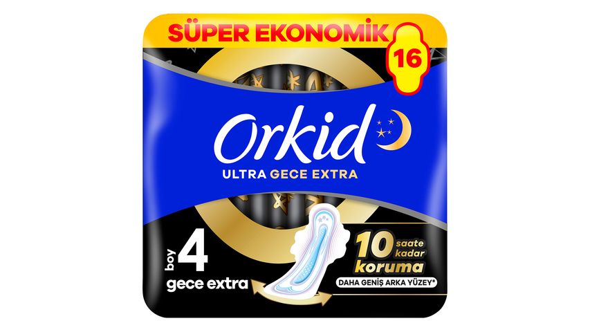 Orkid Ultra Extra Dörtlü Paket Gece Extra 16 Adet