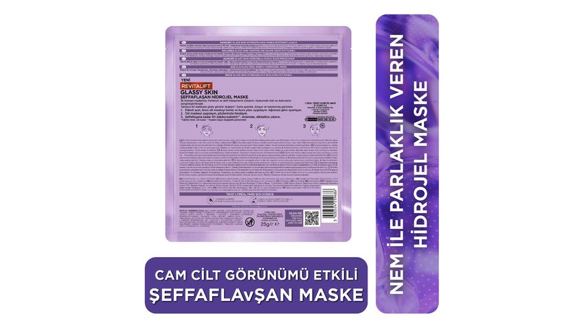 L'Oréal Paris Revitalift Glassy Skin Moisturizing and Radiance-Boosting Hydrogel Face Mask for a Glass Skin Effect