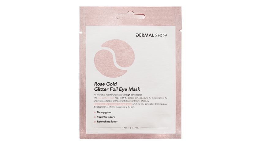 Dermal Korea Rose Grold Grlitter Foil Göz Maskesi 4 g