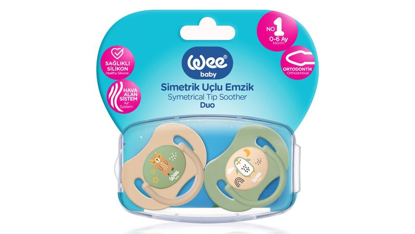 Wee Baby Duo Simetrik Uçlu Emzik 0-6 Ay No:1