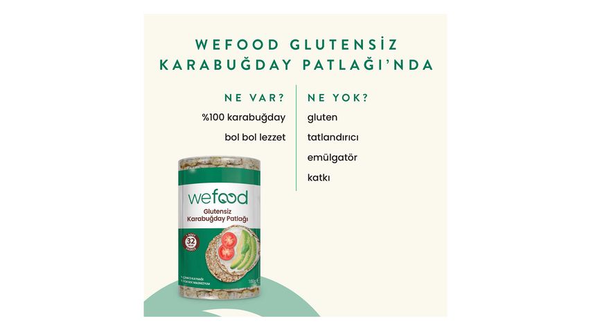 Wefood Glutensiz Karabuğday Patlağı 100 g