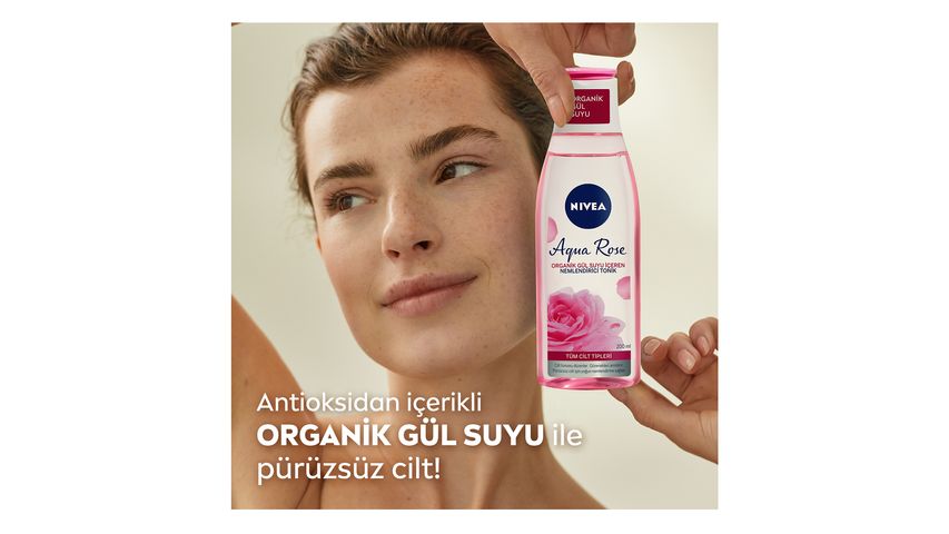 Nivea Aqua Rose Organik Gül Suyu İçeren Nemlendirici Tonik 200 ml