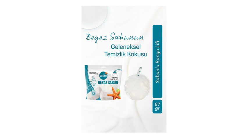 Balmy Beyaz Sabunlu Banyo Lifi
