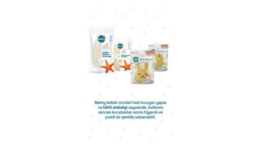 Balmy Tavşan Bebek Banyo Süngeri