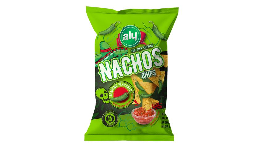 Aly Jalapeño Flavored Gluten-Free Nacho Chips 225 g