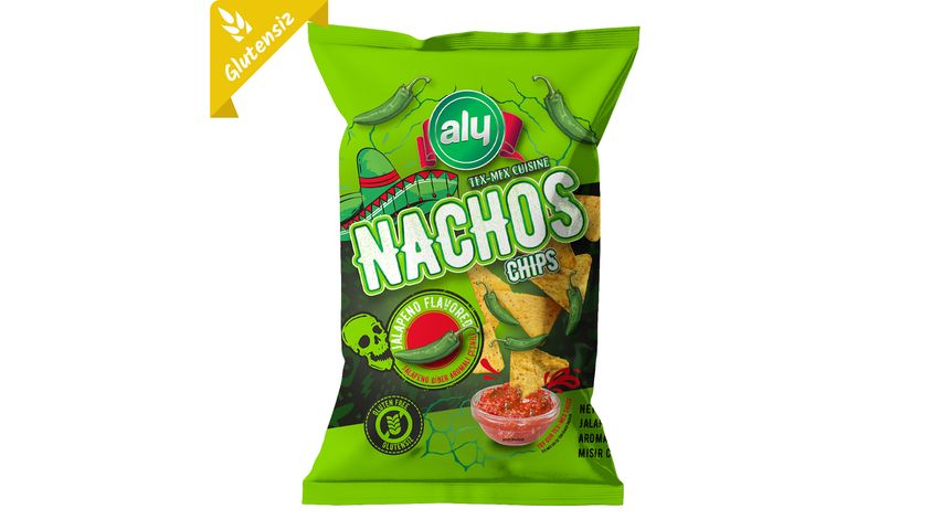Aly Jalapeño Flavored Gluten-Free Nacho Chips 225 g