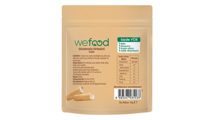 Wefood Gluten-Free Plain Grissini 40 g