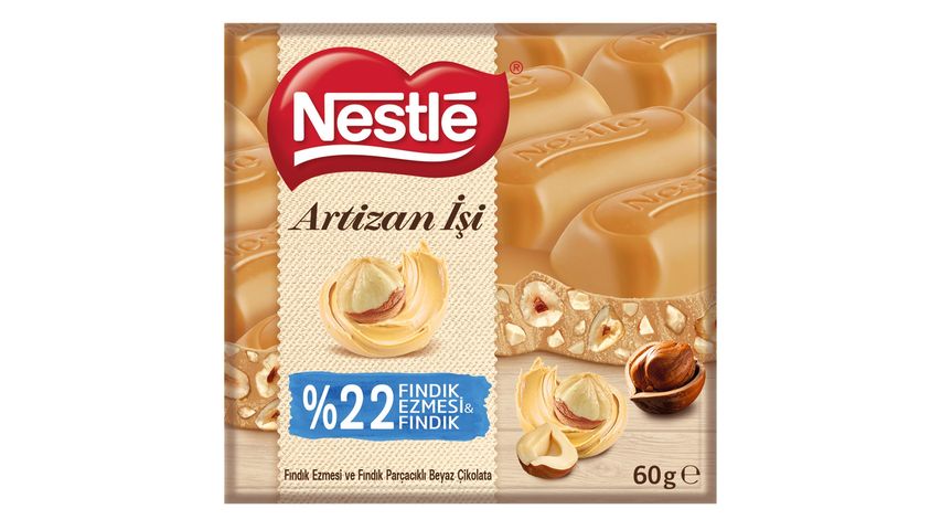Nestlé Artisan Hazelnut & Hazelnut Paste White Chocolate 60 g