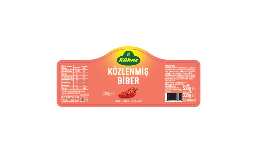 Kühne Közlenmiş Biber 530 g