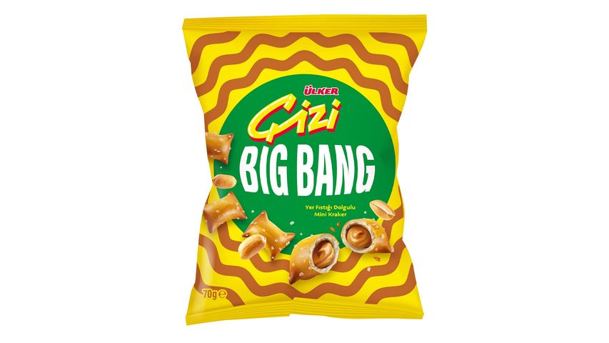 Ülker Çizi Big Bang Yer Fıstığı Dolgulu Mini Kraker 70 g