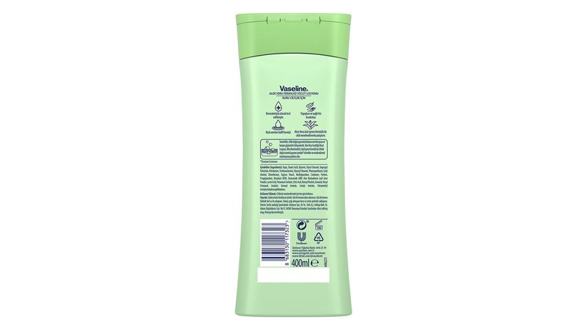 Vaseline Aloe Vera Ferahlığı Kuru Ciltler İçin Vücut Losyonu 400 ml