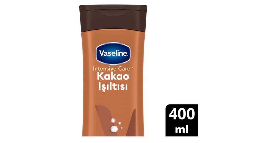 Vaseline Parlaklığını Kaybetmiş & Kuru Ciltler İçin Kakao Işıltısı Vücut Losyonu 400 ml