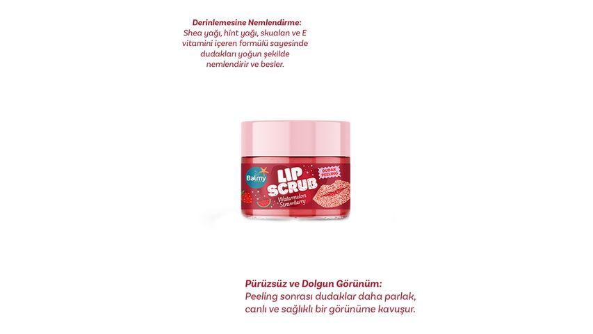 Balmy Karpuz & Çilek Dudak Peelingi 30 g