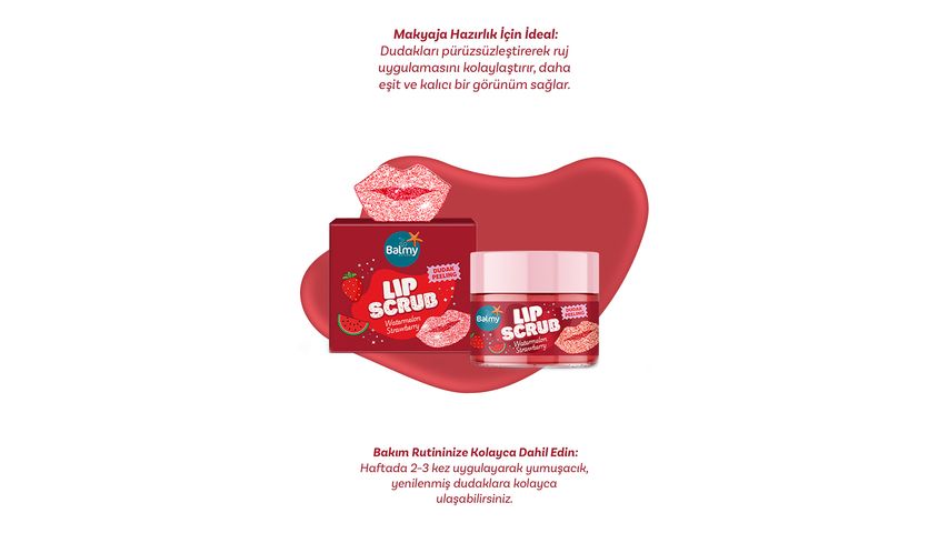 Balmy Karpuz & Çilek Dudak Peelingi 30 g