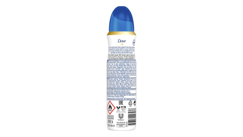 Dove Women's Spray Deodorant Antiperspirant Original 150 ml