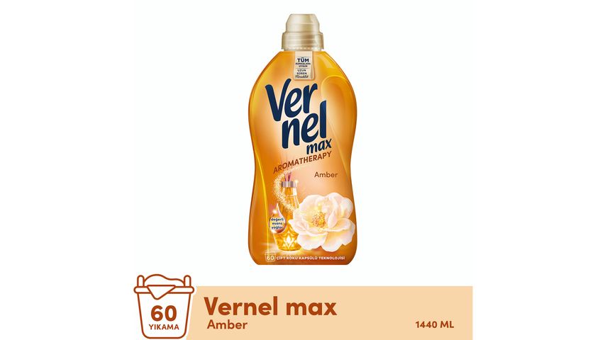 Vernel Max Konsantre Sıvı Çamaşır Yumuşatıcısı Aramotherapy Amber 1440 ml