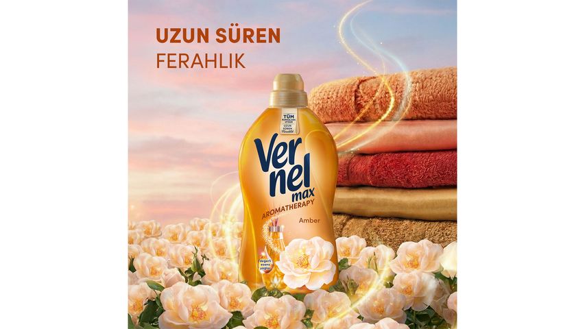 Vernel Max Konsantre Sıvı Çamaşır Yumuşatıcısı Aramotherapy Amber 1440 ml