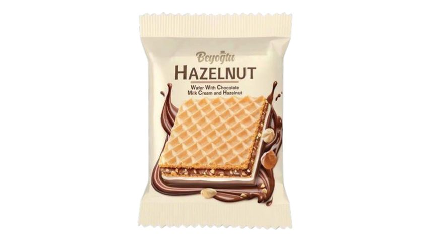 Beyoğlu Hazelnut Altı Hazelnut Square Wafer Covered in Chocolate 30 g