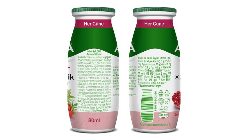 Activia Shot+ Pomegranate and Strawberry 80 ml