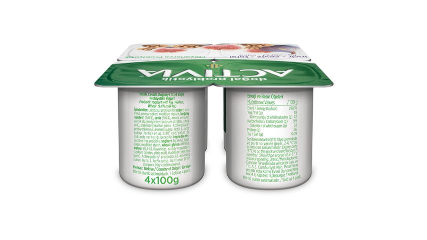 Activia Probiyotik İncir Ceviz Yoğurt 4 x 100 g