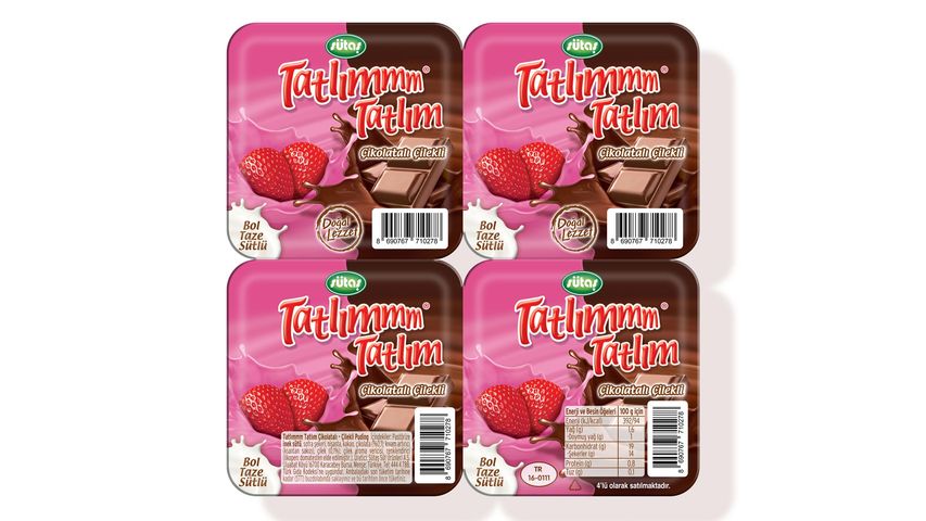Sütaş Tatlımmm Çikolata Çilek Puding 4 x 65 g