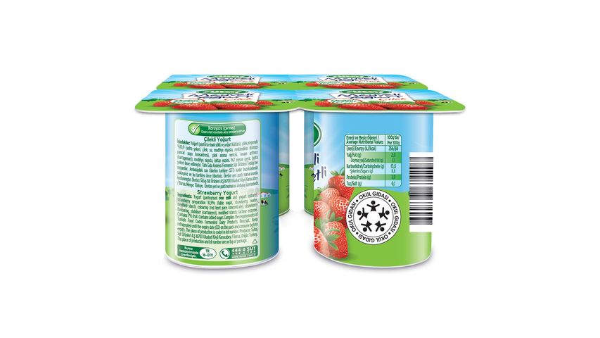Sütaş Çilekli Meyveli Yoğurt 4 x 115 g