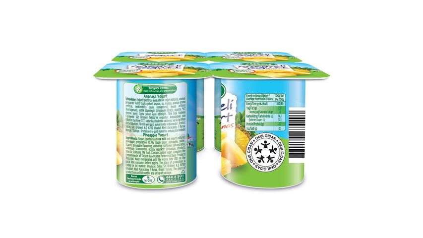 Sütaş Ananaslı Meyveli Yoğurt 4 x 115 g