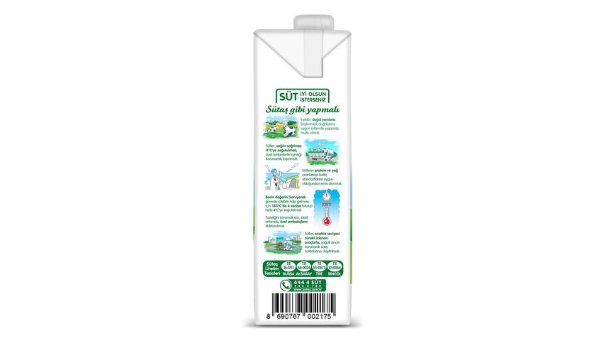 Sütaş %2,5 Yağlı Süt 500 ml