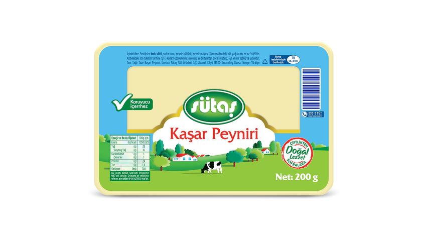 Sütaş Kaşar Peyniri 200 g