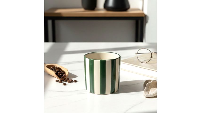 Finehome Striped Handleless Mug