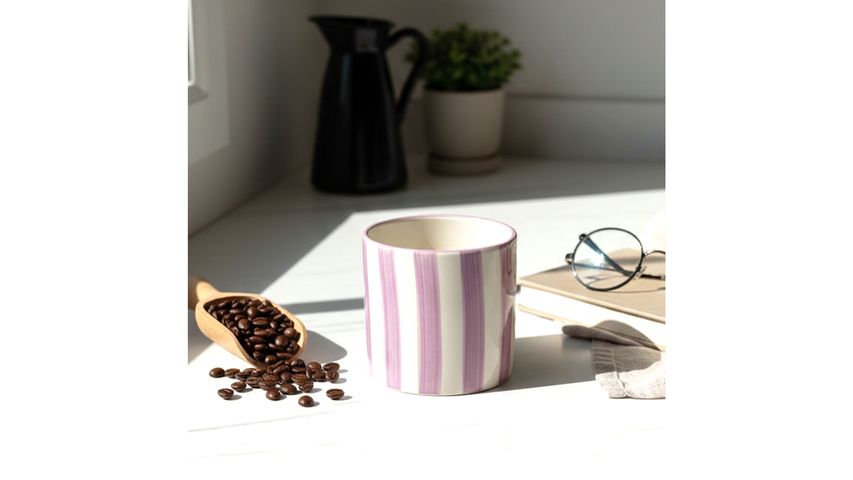 Finehome Striped Handleless Mug