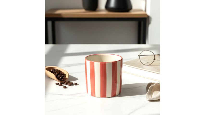 Finehome Striped Handleless Mug