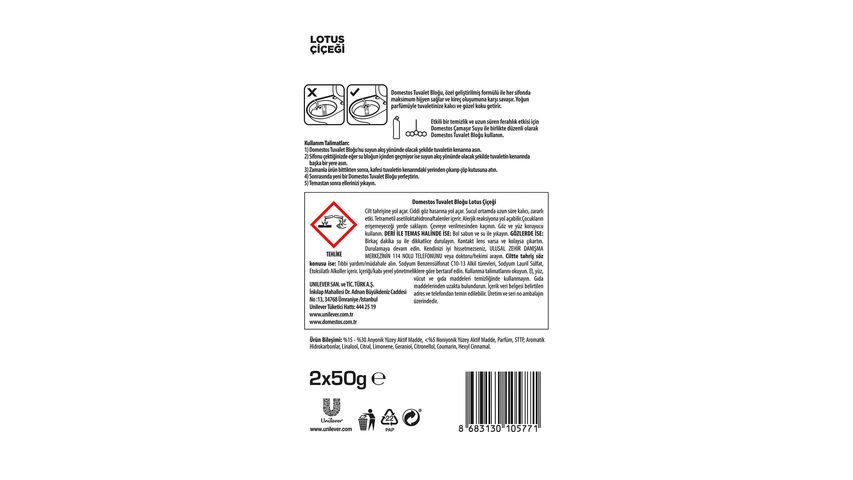 Domestos Lotus Çiçeği Wc Blok 2 x 50 g