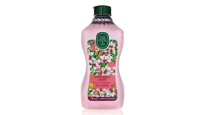 Eyüp Sabri Tuncer Natural Olive Oil Japanese Cherry Blossom Liquid Soap 1.5 L