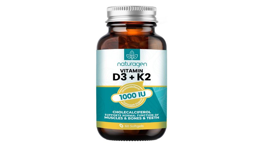 Naturagen Vitamin D3 + K2 1000 IU 60 Softgel Capsules